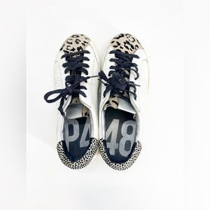 P448 John Leopard  & Cheetah Sneakers Sz 41